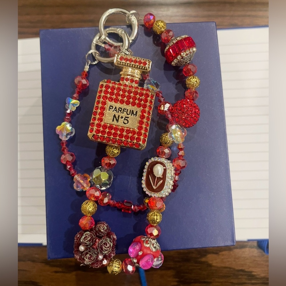 Red Perfume Phone Charm
